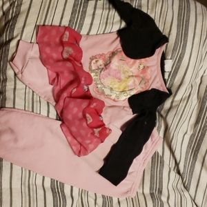 Barbie shirt and pink sweats